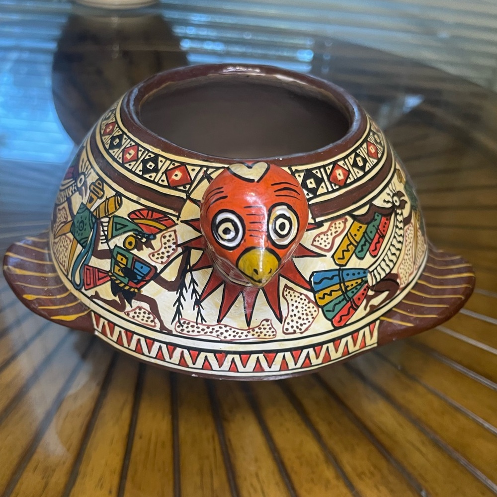 Cusco Peru Arte Inka Clay Art Pottery Cusco Peru - hand painted